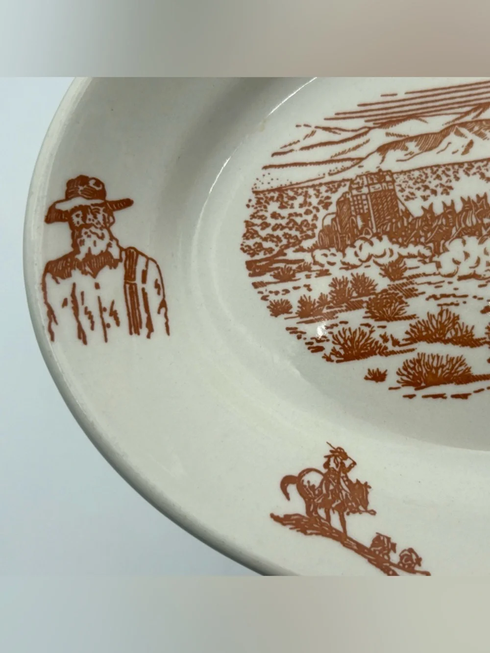 RARE Vintage Wallace China 49er Pattern Oval Serving Plate